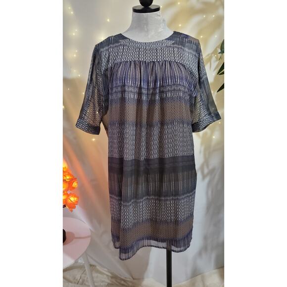One September Anthropologie Womens Boho Tunic Dress Size XS Boho Short Sleeve - Picture 1 of 10